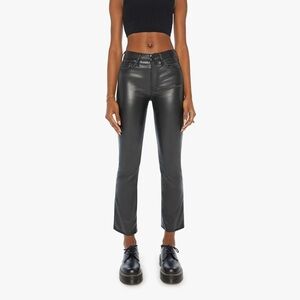 MOTHER DENIM: THE INSIDER FLOOD LEATHER PANT